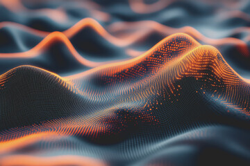 3D abstract futuristic grid patterns wallpaper.