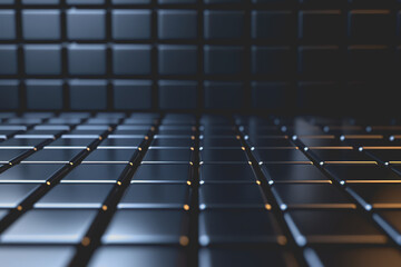 Obraz premium 3D abstract futuristic grid patterns wallpaper.