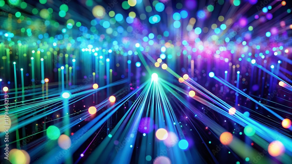 Poster High-Bandwidth Data Transfer: Bokeh Effect on Network Nodes & Data Streams
