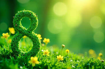 Obraz premium Number 8, Day 8 of spring month