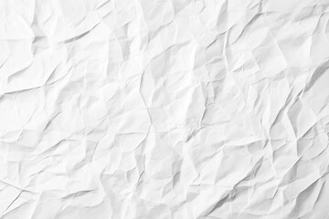 Obraz premium White crumpled paper texture background, white color paper background for design and decoration with copy space, crinkled textured sheet of paper, blank sheet of white paper. Generative Ai