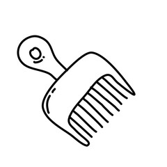 Cartoon hair comb or barber comb