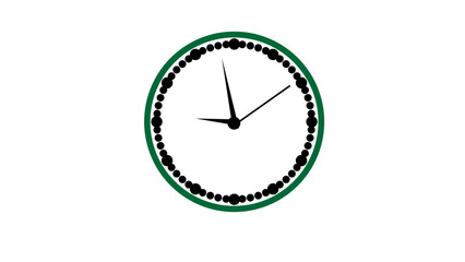 new clock icon animation video. on white background.