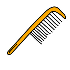 Cartoon hair comb or barber comb