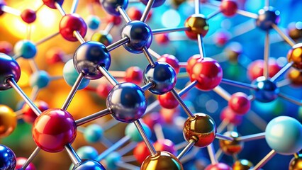High-Resolution Lithium Carbonate Molecule 3D Render, Crystal Structure, Chemical Compound, Depth of Field