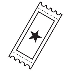 ticket icon vector