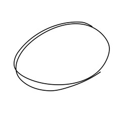 Circle marke hand drawn