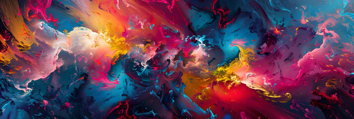 Vividly Intense Scene: A Captivating Visual Symphony of Colors and Motion Evoking Strong Emotions and Reactions