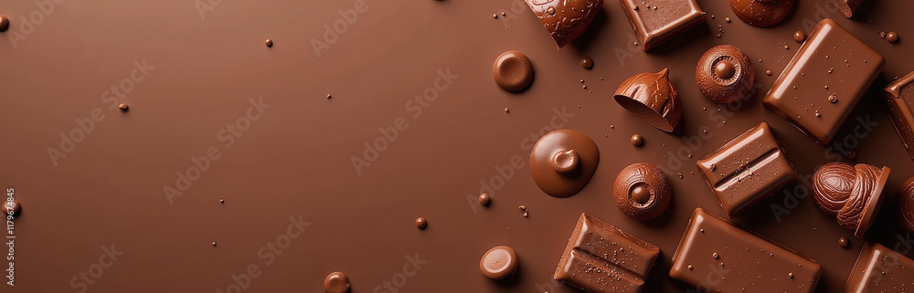 Aufkleber A Delicious Abstract Chocolate Background With Plenty Of Copy Space For Your Text Or Design Elements. 00002