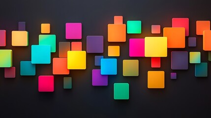 Abstract Colorful Squares Design Background Image