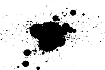 black brushed painting drop splatter splash artistic grunge graphic element