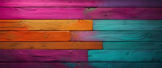 Colorful Background with a wall texture made of colored wooden boards for interior or exterior...