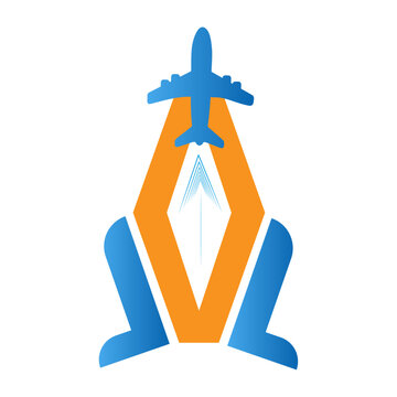 travel logo design template-vector