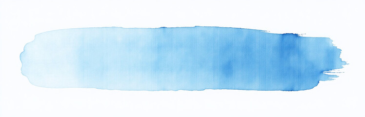 A Delicate Blue Watercolor Brush Stroke Creates A Subtle Contrast Against A Pristine White Background In This Serene Painting Technique. 00002