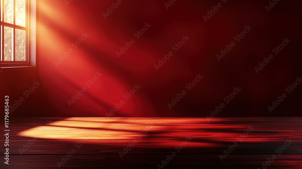Poster bright sunlight streaming through a window illuminating a cozy room creating a warm and inviting atm