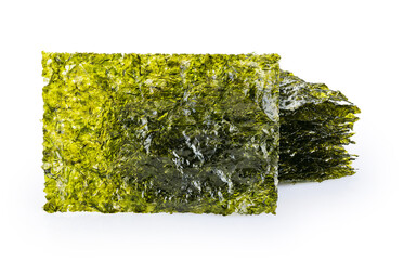Nori chips isolated on white background. With clipping path. © vitals