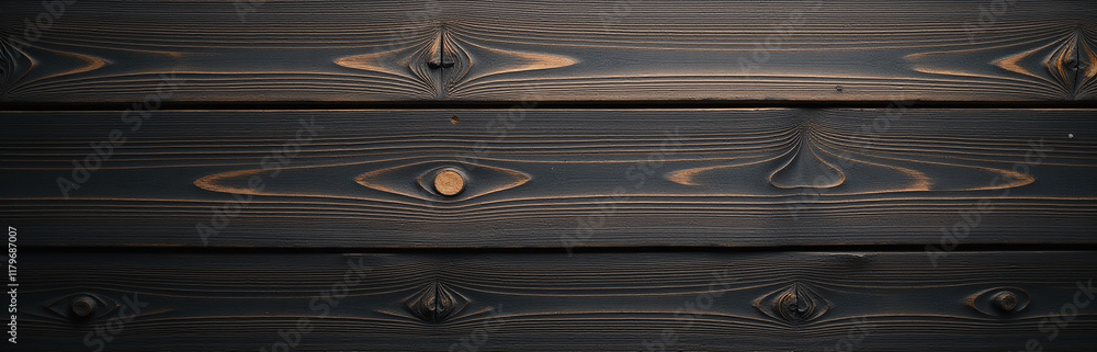 Poster A Dark Wood Background Features A Texture Resembling Old Planks With Visible Knots And Grain, Suitable For Banners And Signage. 00003