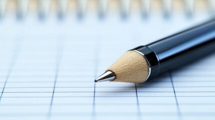 Business Planning and Strategy Development Concept with Pen on Notepad and Graph Paper for Creative Idea Generation