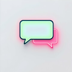 Neon chats box illustration