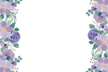 Watercolor flowers background for design.