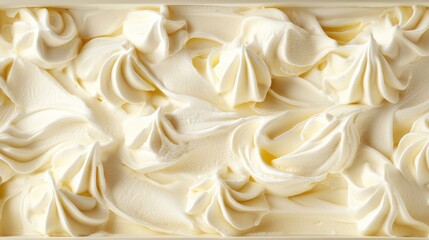 Obraz premium French Vanilla Ice Cream Texture with Empty Space for Customizable Text Overlay