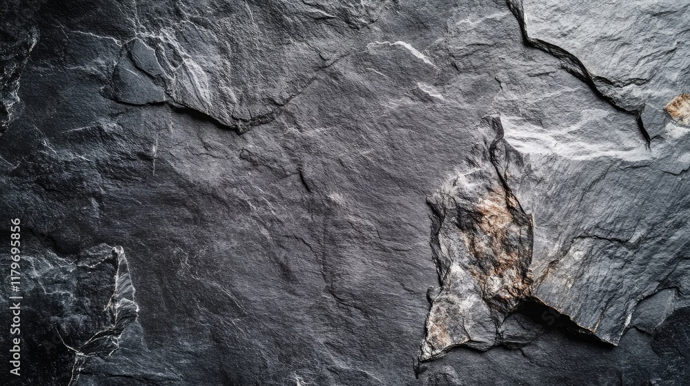 Poster dark gray textured stone background with natural patterns ideal for design and banner applications