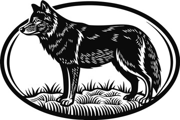 Silhouette Set Bicycle, Panda, Fox, Deer Antlers, and Bat on Solid White Background