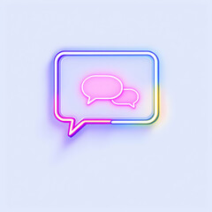 Fototapeta premium Neon chats box illustration