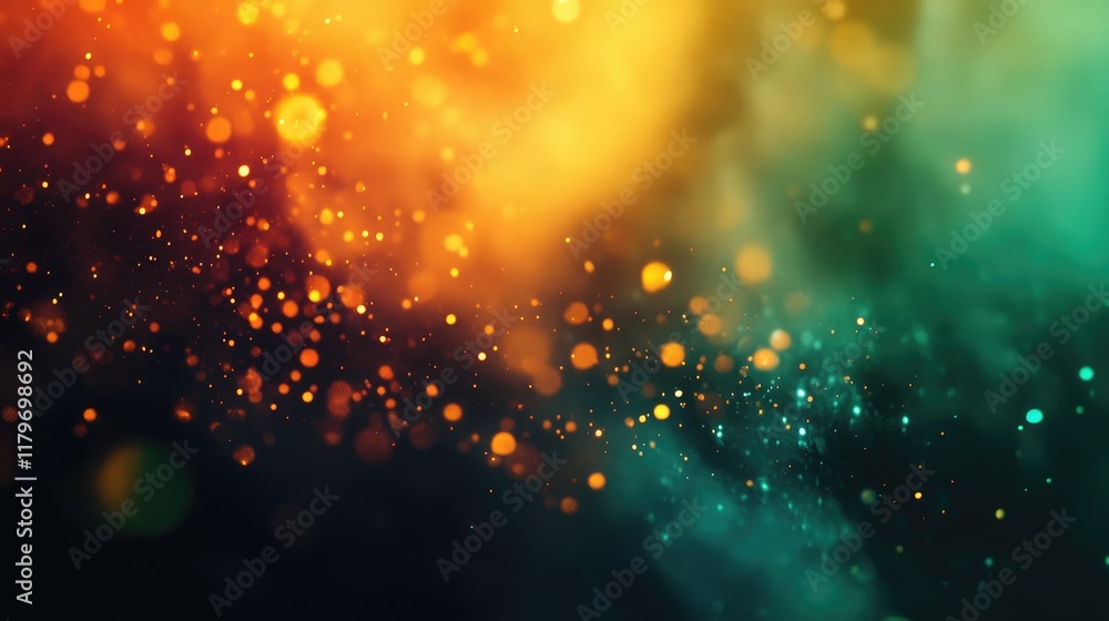 Aufkleber vibrant bokeh background with multicolored dots creating a dreamy atmosphere ideal for art and desig