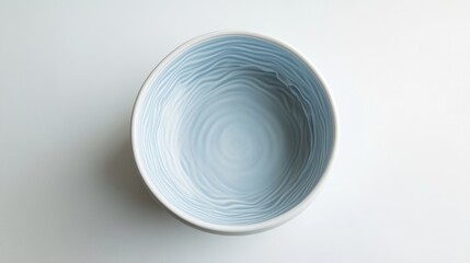 Minimalist Blue Bowl with Subtle Texture Design