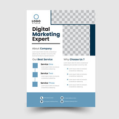  Modern Natural shape A4 size Creative Corporate Business flyer or Brochure template vector design for Marketing