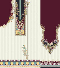 Pakistani kurti for digital print.Digital kurti design.