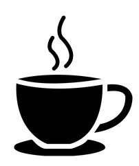 Coffee cup clip art design on plain white transparent isolated background for card, shirt, hoodie, sweatshirt, apparel, card, tag, mug, icon, poster or badge