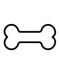 Dog bone clip art design on plain white transparent isolated background for card, shirt, hoodie, sweatshirt, apparel, card, tag, mug, icon, poster or badge