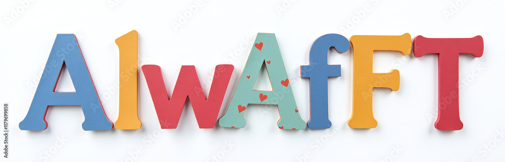 Aufkleber A Colorful Paper Alphabet Isolated On A White Background With Transparent Png Layers For Easy Editing And Design Flexibility Always. 00002