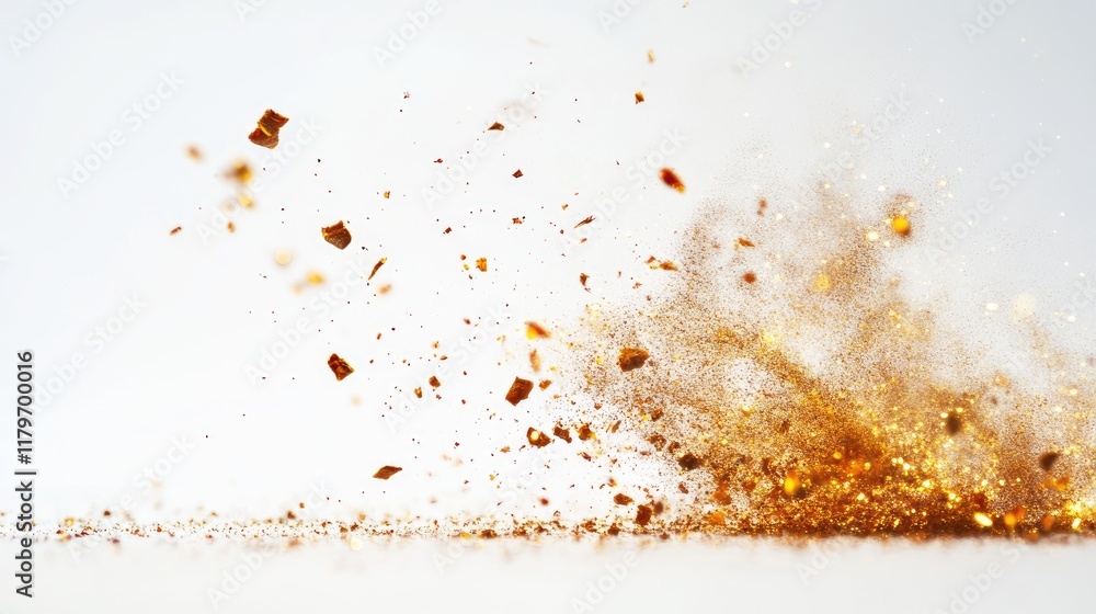 Aufkleber bokeh lights shimmering against a white backdrop showcasing dynamic flying fire sparks creating a me