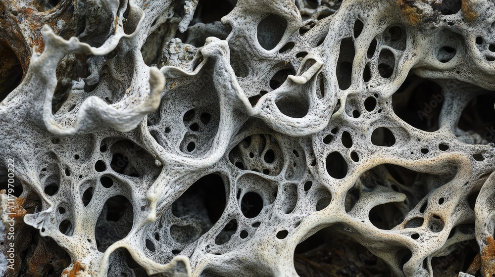 Poster intricate close-up of cladonia fimbriata lichen showcasing its unique texture and structure within a