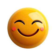 Fototapeta premium Vibrant yellow winking emoji face digital high fidelity cheerful atmosphere close-up expressive concept isolated on transparent background png