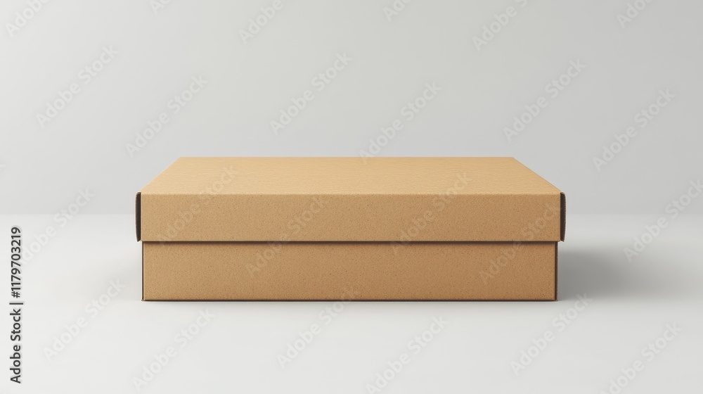 Poster cardboard packaging box open and closed on a clean isolated background for shipping and storage solu