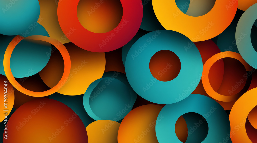 Aufkleber vector abstract background with pattern of overlapping circles
