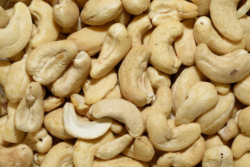 Primer plano de anacardos.