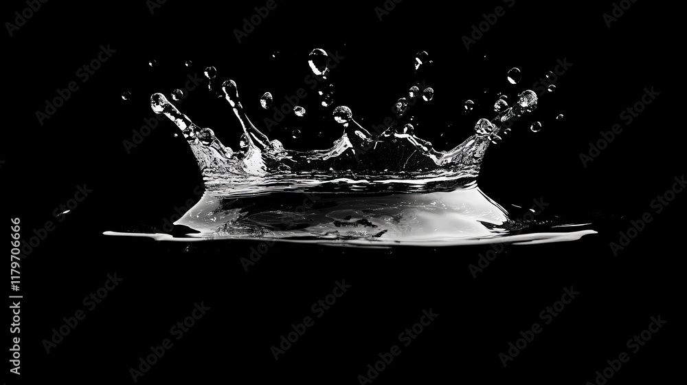 Poster water splash sequence animation sprite sheet for motion graphic or mobile game. dripping effect with