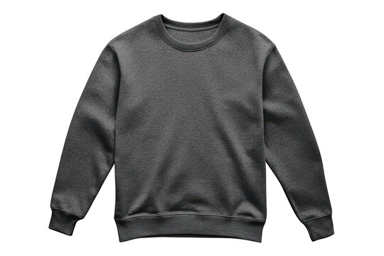 Blank crewneck sweater template. Pullover sweater with classic fit, ideal for casual and sporty looks. Transparent background.