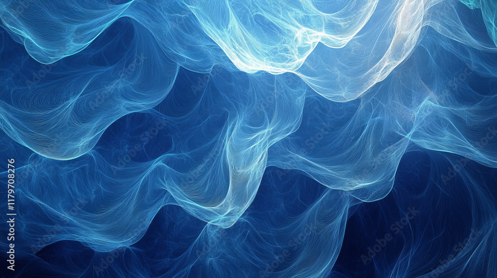 Poster blue elegant abstract background with bokeh lights