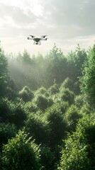 Fototapeta premium Agricultural Drone Enhancing Global Reforestation Efforts Effectively