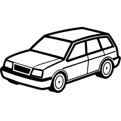 Car vector icon illustration in white background 