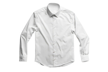 Fototapeta premium Blank dress shirt template. Long sleeve button-up dress shirt for formal and business wear. Transparent background.