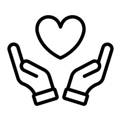 Obraz premium Charity Vector Line Icon Design