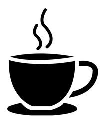 Coffee cup clip art design on plain white transparent isolated background for card, shirt, hoodie, sweatshirt, apparel, card, tag, mug, icon, poster or badge