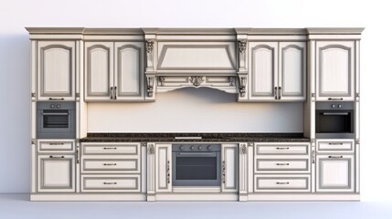 Obraz premium kitchen cabinet on the white background